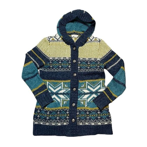 ROYAL ROBBINS Fair Isle Cardigan Sweater Size Small - Picture 2 of 7